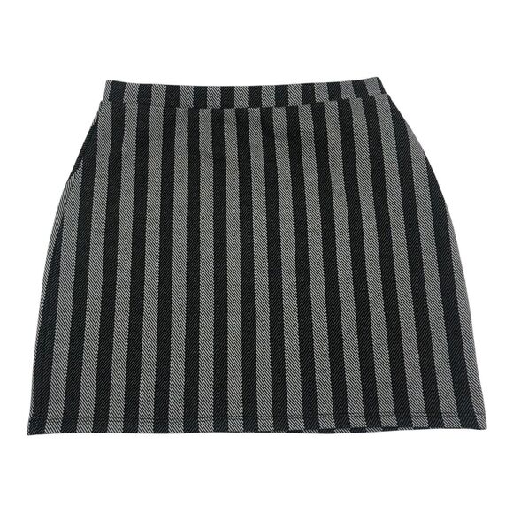 Forever 21 Y2k 90s Mini Skirt Size Small Slanted Stripes Academia Preppy Grunge - Picture 2 of 10
